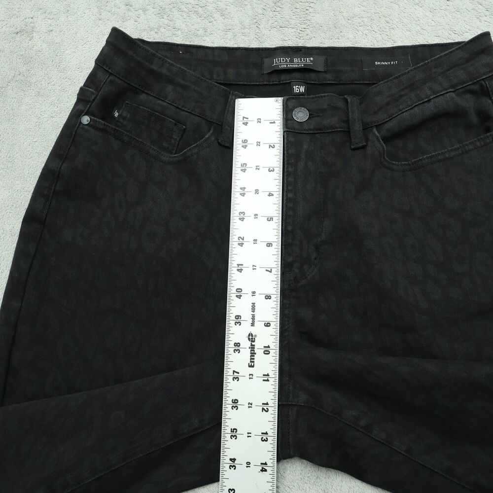 Judy Blue Jeans Women's Size 16W Black High-Rise Skinny Fit Denim 28" Inseam - Picture 7 of 16